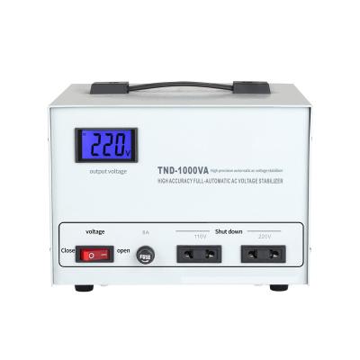 China SVC 1500VA 110V 220V single phase automatic voltage stabilizer for imported electrical appliances for sale