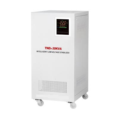 China SVC Green Power 30KVA TND AC Voltage Regulator Single Phase Automatic Servo Stabilizer For Home Use for sale