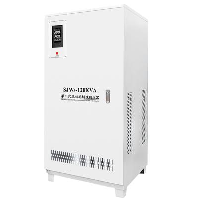 China SVC Green Power SJW-120KVA 3 phase automatic servo voltage regulators / stabilizers for industrial for sale