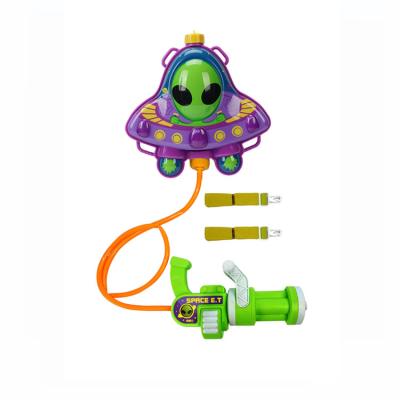 China Summer Adult Astronaut UFO Backpack Alien UFO 1200ML Plastic Water Gun Gatling Gun Large Shooting 1L Spaceship Beach Toys For Kid for sale