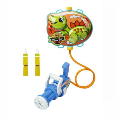 China Funny Adult Outdoor Plastic Backpack Stegosaurus Summer Gatling Toy Gatling Gun 1600ML Funny Adult Shooting Beach 1L Toys For Kid for sale