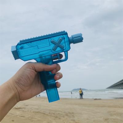 China Shooting Playing Games Mini Uzi Shop 2 Dollars Toy Gun SMG Water Spray Gun Small Crystal Handheld Pistol Custom Logo promotional gift transparent for sale