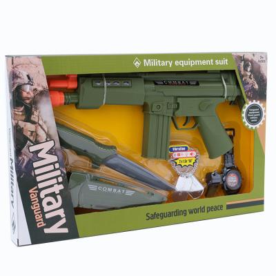 China Outdoor Pretend Play Pretend Gun Toy For Kid Educational Military Plastic Game Boy Army 84*44*62 for sale