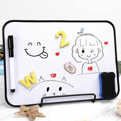 China Wipe Up Mini Tapletop Easel Clear Double Sided Dry Magnetic Whiteboard A4 Erase Board For Kids for sale