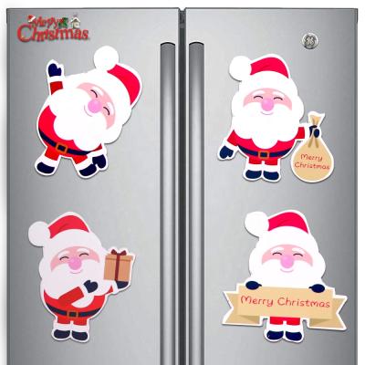 China Santa Claus Magnetic Home Fridge Magnet Sticker Magnets Xmas Ornaments Decor Christmas Decoration for sale