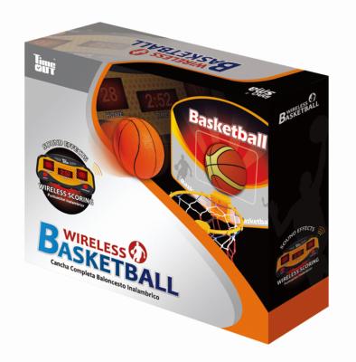 China Indoor Wireless Board Game Toy Mini Basketball Hoop Set ABS Electrnoic Score for sale