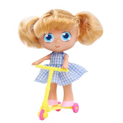 China Adorable DIY TOY Child Various Scenes Pretend Play Set Accessories 5 Inch PVC Baby Girl Doll for sale