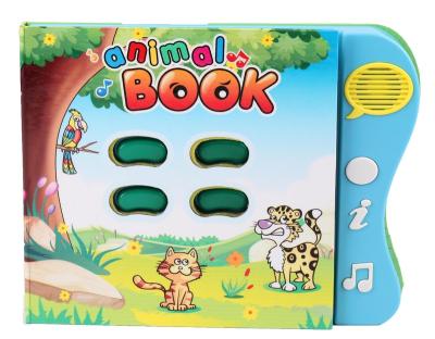 China Educational Toy Fun Educational Audiobook Baby Animal Early Learning Books With Led Button for sale