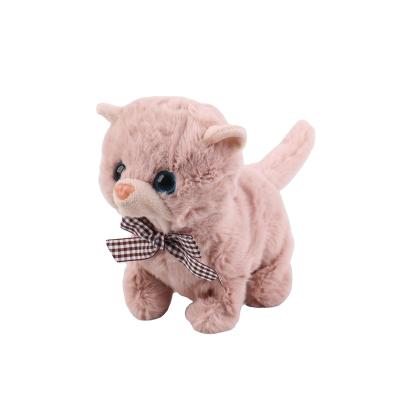 China Cute Electrnoic Plush Hold Kittens Cat Toys Walking Plush Animal High Quality for sale