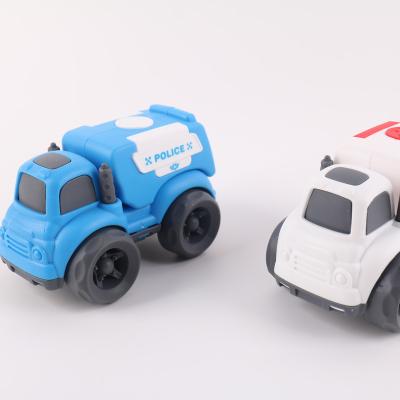 China High Quality Custom Learning Toys PP High Quality White PP Ambulance And Blue PP Police Truck for sale