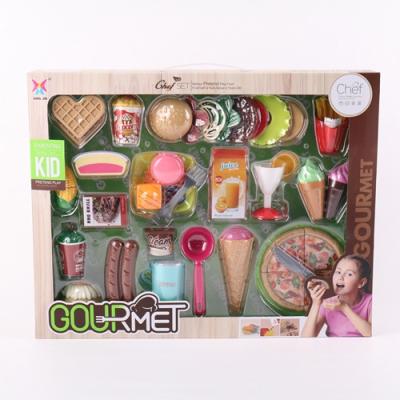 China Plastic Top Selling Guaranteed Quality PP Burger & Pizza & French Fries & Snack Combo Pretend Play Toy for sale