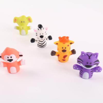 China Custom High Quality Vinyl Novelty Plastic Toys Animal Finger Puppets for sale