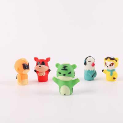 China Special Hot Selling Vinyl Learning Toys For Kids Colorful Vinyl Cartoon Finger Puppets for sale