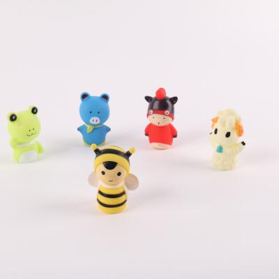 China Vinyl Factory Directly Wholesale Kids Toys 2021 New Arrivals Cute Vinyl Cartoon Finger Puppets for sale