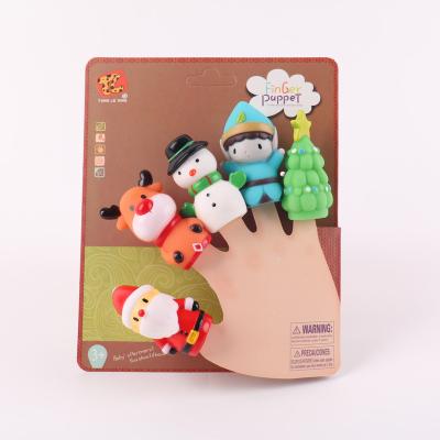 China Vinyl Guaranteed Suitable Kids Toys Quality Price Vinyl Christmas Educational Finger Puppets for sale