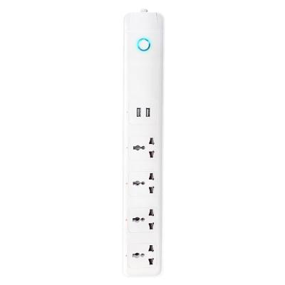 China New Product Residential / Multi-Purpose Many 10A Tuya Wifi Extension Universal Smart Plug Tuya 3 Remote AC Outlets And 2 USB Ports Power Strip for sale