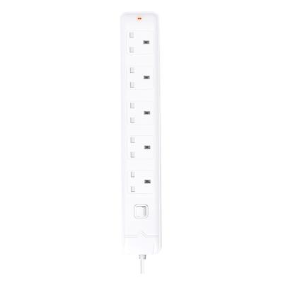 China New Model 2021 UK Standard Residential / General Purpose 5 Outlet Extension Cord Extension Lead Lots Electrical Power Strip Switches for sale