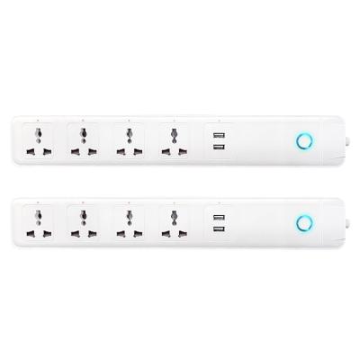 China New Trend Residential/Multi-Purpose Many 4 Outlets And German Power Strip Universal Standard 2 USB Tuya Wifi Socket Switch Extension Smart Socket for sale