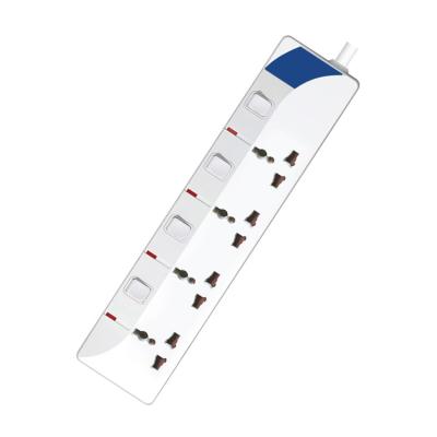 China New Model 4 Outlets Universal Power Strip Overload Protector Residential/General Purpose Power Strip Extension Cord With Multi Outlet Supplement for sale