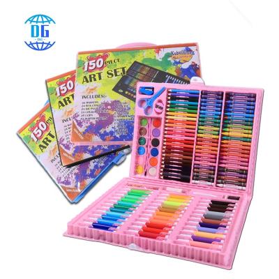 China Kids .students DG150pc Colorful Kid's Art Set Watercolor Paint Stationery with Crayon Pastel Pencils and Drawing Pens for sale