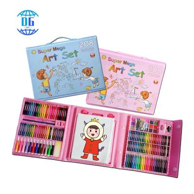 China Kids .students DG Super Mega Set of 208PZ Kids Painting & Coloring Arts Crafts Plastic Drawing Set for Students for sale