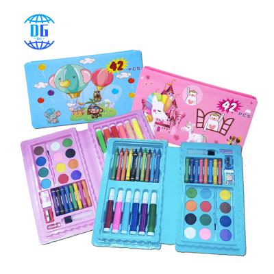 China Kids .students DG Mini Art Sets 42-Piece Drawing Set for Children and Kids Coloring Art Supply for sale