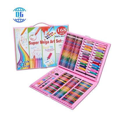 China Kids .students DG 168-Piece Professional School Stationery Set for Kids Includes Plastic Painting Crayon Item for Students for sale