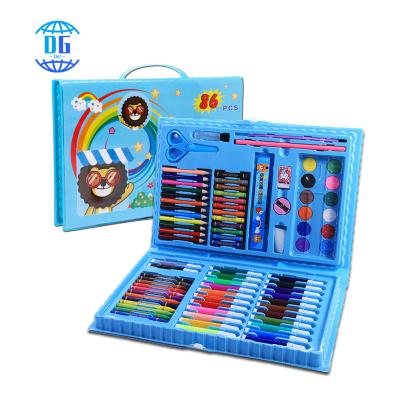 China Kids .students DG Wholesale 86-Piece Art Set for Children's Drawing and Painting Includes Watercolor and Oil Pastels Art Stationery Gifts for sale