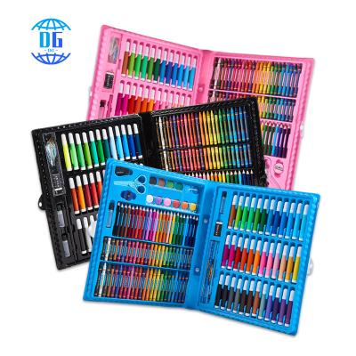 China Kids .students DG150PCS Watercolor Pen Set for Children PVC Crayons Art Craft and Stationery Gift for Students for sale