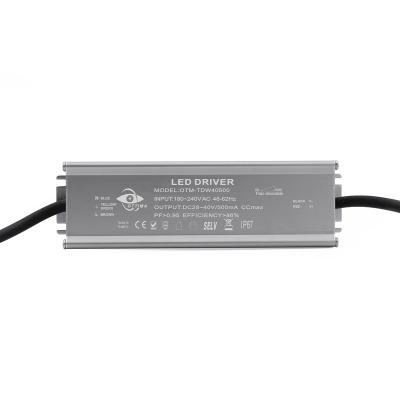 China IP 67 Waterproof Constant Current Triac Dimmable LED Driver OTM-TDW40500 115*38*22 for sale