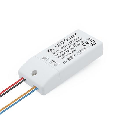 China LED Lighting OTM-SS20-E12 12V 1.66A IP20 Constant Voltage 20W Led Driver for sale