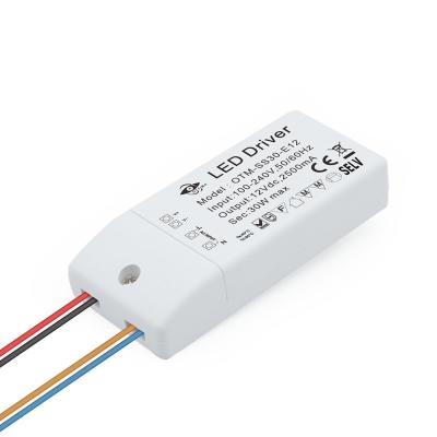 China LED Lighting OTM-SS30-E12 12V 2.5A IP20 Constant Voltage 30W Led Driver for sale