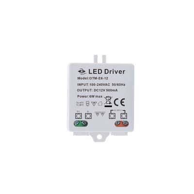 China Mini 12v 6w Small Constant Size Led Strip Voltage IP20 12V 500ma Led Driver For LED Lighting for sale