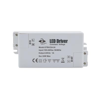 China LED Lighting Ottima 24W Constant Voltages Adjust LED Driver 12V 24V High Efficiency Power Supply for sale