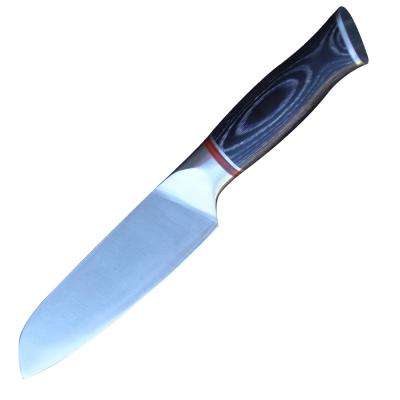 China Viable Top Sales 7inch Santoku Knife In Kitchen Knives New Design Steel Japanese Color Chef 5Cr15Mov Handle Wood Slicer for sale