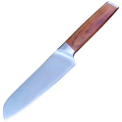 China Viable New Arrival Premium Quality Wood And Forged High Carbon Steel Japanese Knives 7inch Handle Santoku Knife 5Cr15Mov Chef Kitchen Knives for sale