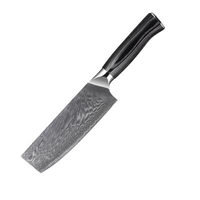 China Viable 67layers VG10 Damascus Professional Steel Cleaver Wooden Chef Knives Japanese Nakiri 6.5 Inch Color Handle Kitchen for sale