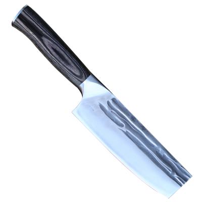 China Viable Hot Sales 5CR15MOV Steel Cleaver With Sharp Forged Blade Kitchen Knife Hot Sales Japanese 6.5inch Nakiri Chef for sale