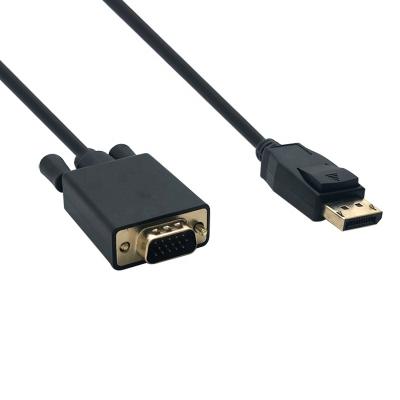 China High Flexible / Extend Mode Display Port Computer Connector DisplayPort To VGA DP To VGA Cable for sale