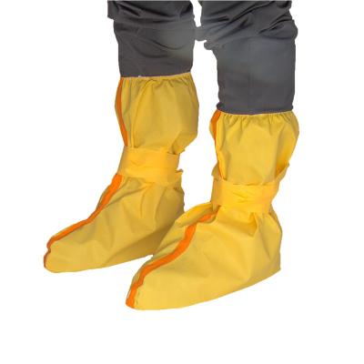 China Yellow PPE Hospital Foot Protective Medical Anti Slip Boots Covers MOQ 500 Pairs High Quality Disposable Boots Cover For Hospital for sale