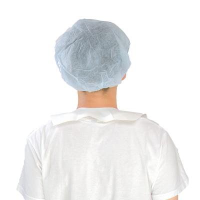 China Hospital Disposable Buffy Head Cover PP Around Net Surgical Hat Hair Doctor Hat Round Crowd Cap for sale