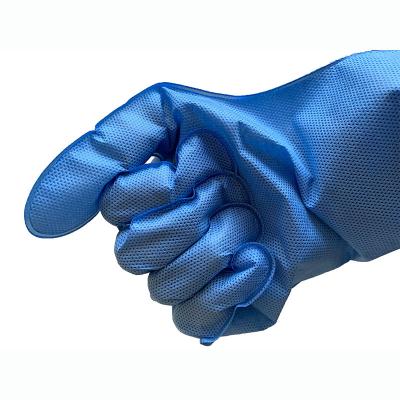 China Factory wholesale disposable anti-static waterproof nonwoven dustproof blue gloves breathable for cleaning room for sale