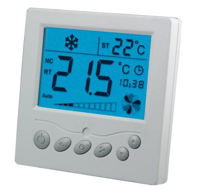 Chine Thermostat professionnel de bobine de ventilateur avec le grand affichage blanc d'affichage à cristaux liquides à vendre