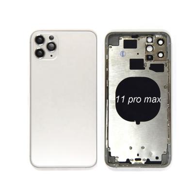 China Aluminum Rear Panel Back Housing Cover For iphone 11 pro max set full body custom colorful replacement part with logo frame for sale