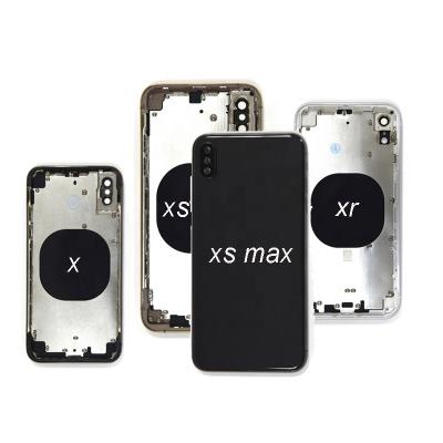 China Aluminum Cell Phone Battery Cover Back Housing For Iphone X XS Max Full Body XR Middle Frame Custom With Logo for sale