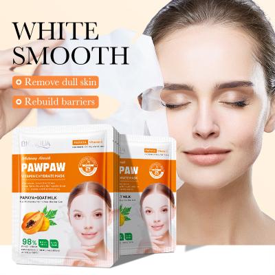 China Wholesale Korean BIOAQUA Moisturizer Moisturizer Beauty Papaya Face Mask Moisturizing Whitening Natural Vitamin C Face Mask Skin Care Products for sale