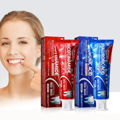 China BIOAQUA Baking Soda Toothpaste Whitening Teeth Whitening Fresh Healthy Toothpaste Nicotinamide Hyaluronic Acid Toothpaste for sale