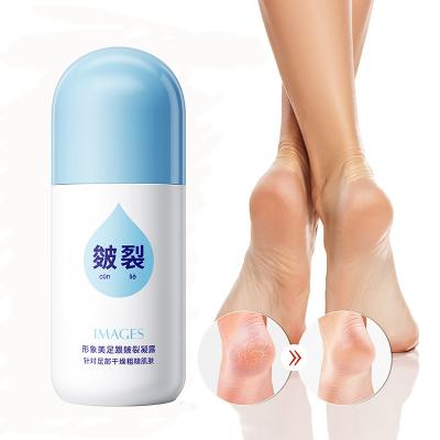 China IMAGES Private Label Foot Care Olive Oil Vitamin E Foot Exfoliating Gel Moisturizing Dry Soothing Repair Cracks Skin Foot Toner for sale