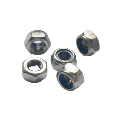 China nylon thin type prevailling torque type 304/316/35# hex lock nut light hex nuts etc. DIN985 with nylon for sale