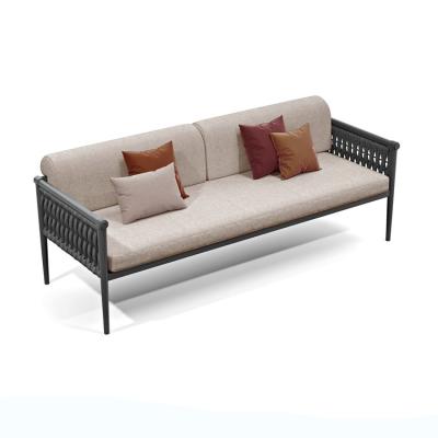 China Modern Outdoor Furniture Hand - Woven Rattan Cheap Outdoor Sofa European Furniture Sofa Set Garden Rope for sale